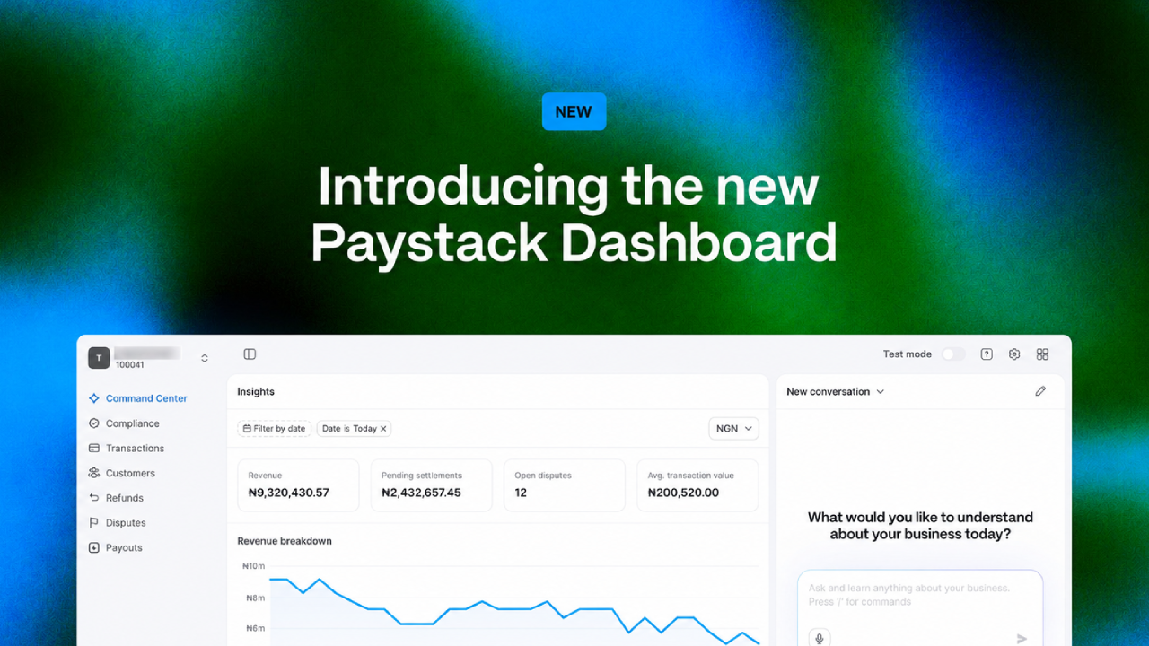 Paystack Canvas merchant dashboard interface