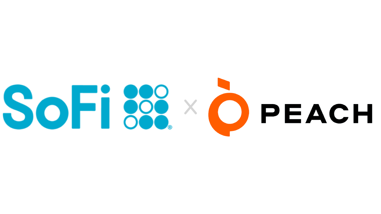 SoFi and Peach Finance logos