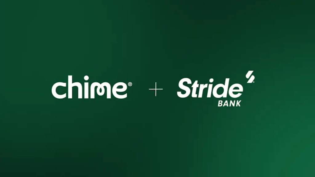 Chime and Stride bank logos